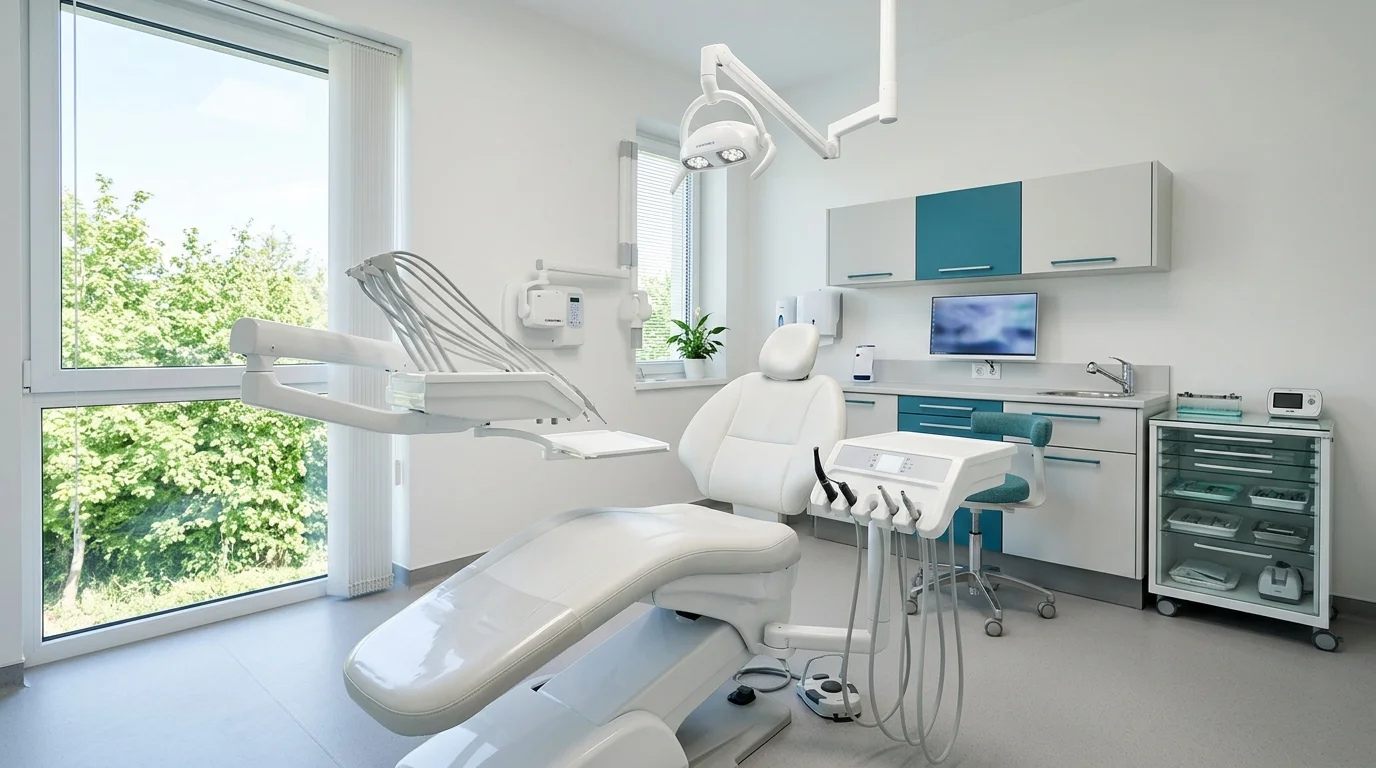 Phòng điều trị nha khoa sáng sủa, sạch sẽ