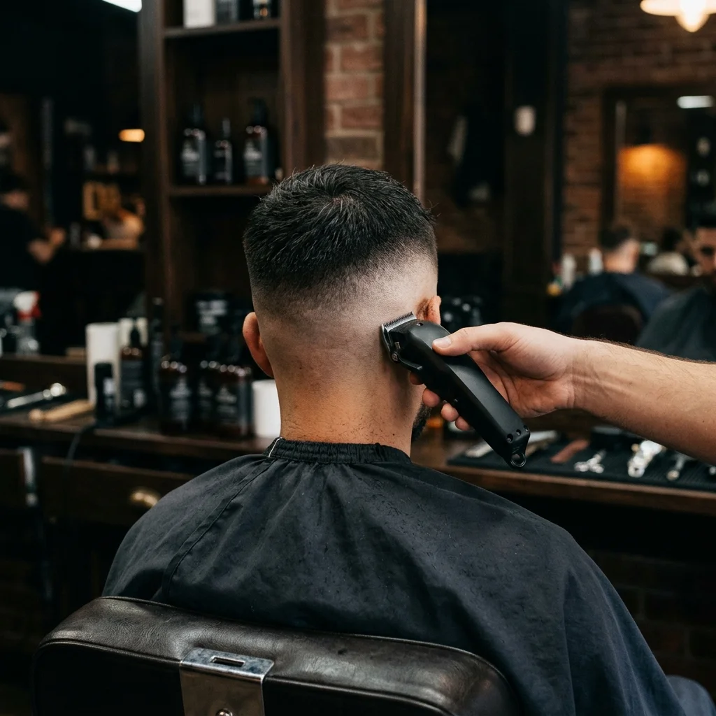 Kiểu tóc skin fade gọn gàng nhìn từ phía sau