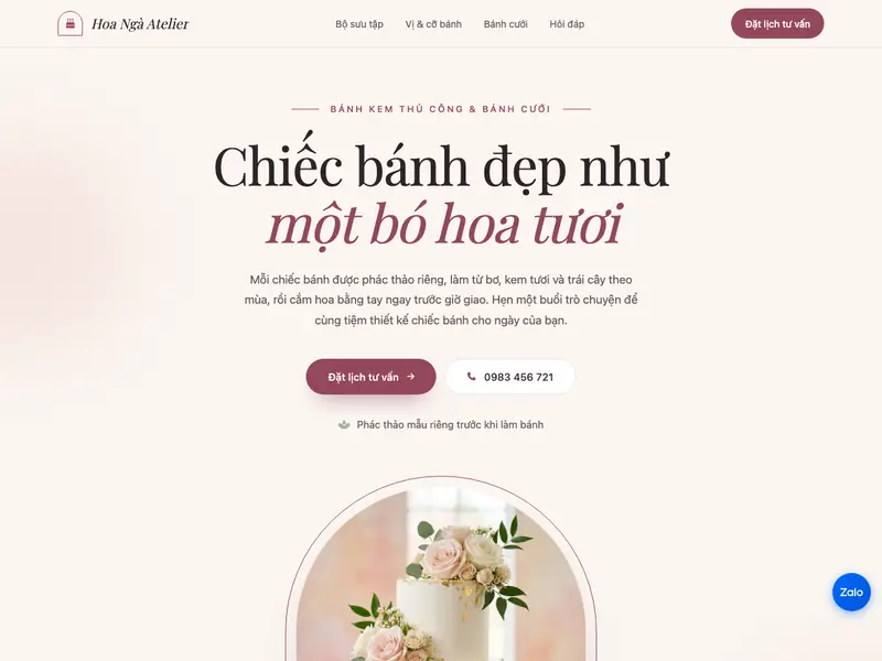Ảnh chụp mẫu Bánh kem Atelier