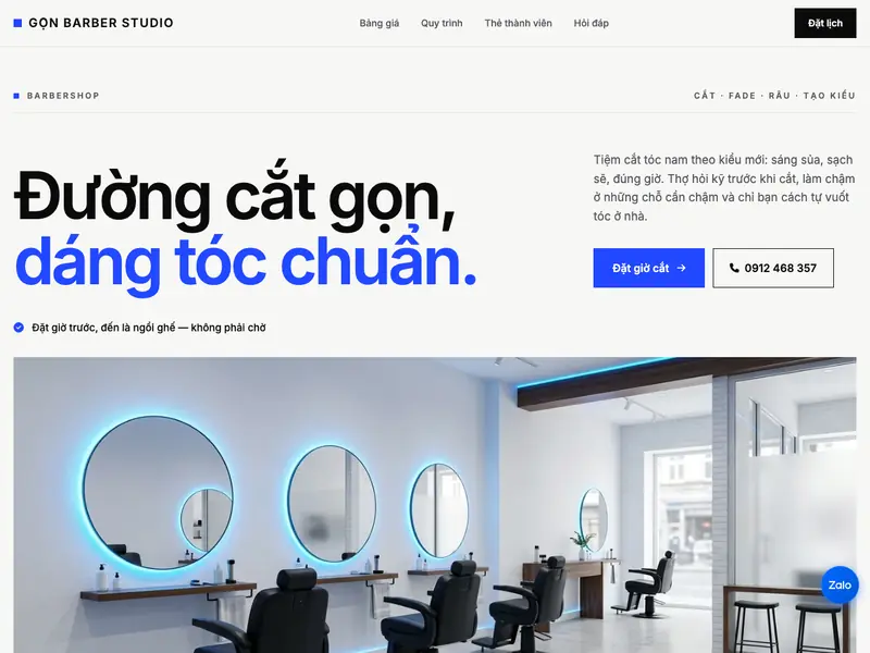 Ảnh chụp mẫu Barber Hiện đại
