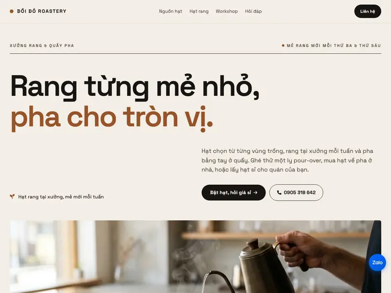 Ảnh chụp mẫu Cà phê Specialty