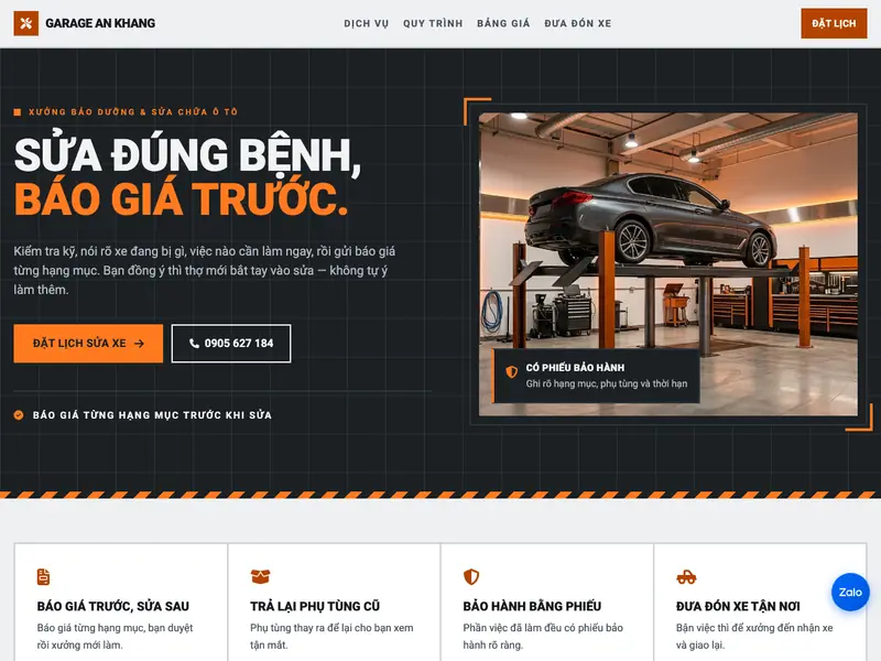 Ảnh chụp mẫu Garage Sửa xe