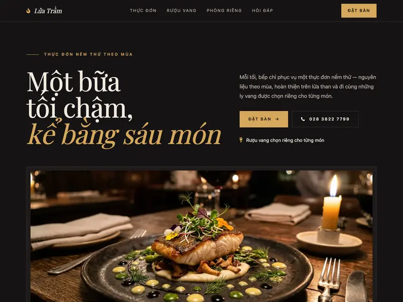 Ảnh chụp mẫu Nhà hàng Fine Dining
