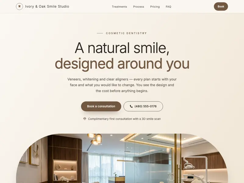 Screenshot of the Smile Studio template