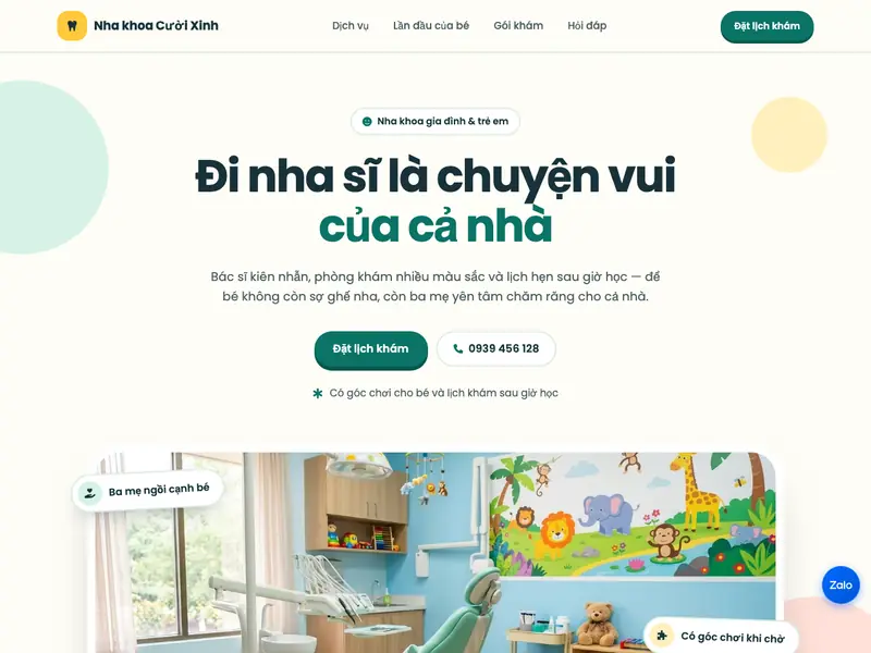 Ảnh chụp mẫu Nha khoa Gia đình & Trẻ em