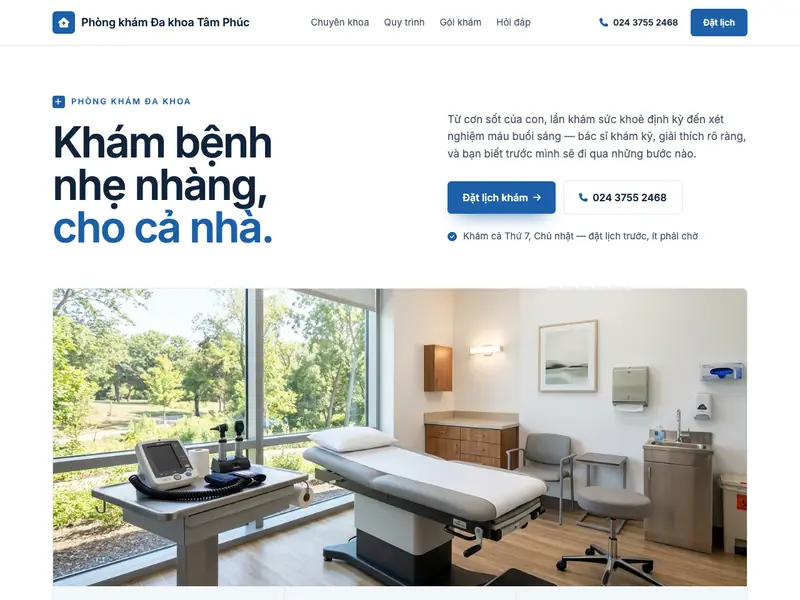 Ảnh chụp mẫu Phòng khám Đa khoa