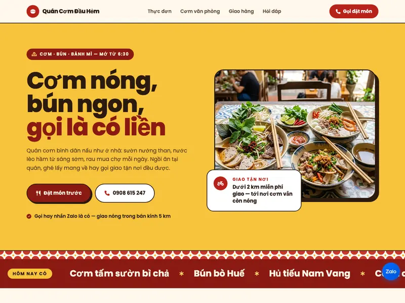 Ảnh chụp mẫu Quán Cơm Nhà