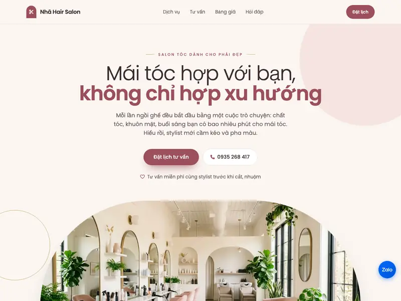 Ảnh chụp mẫu Salon Tóc Nữ