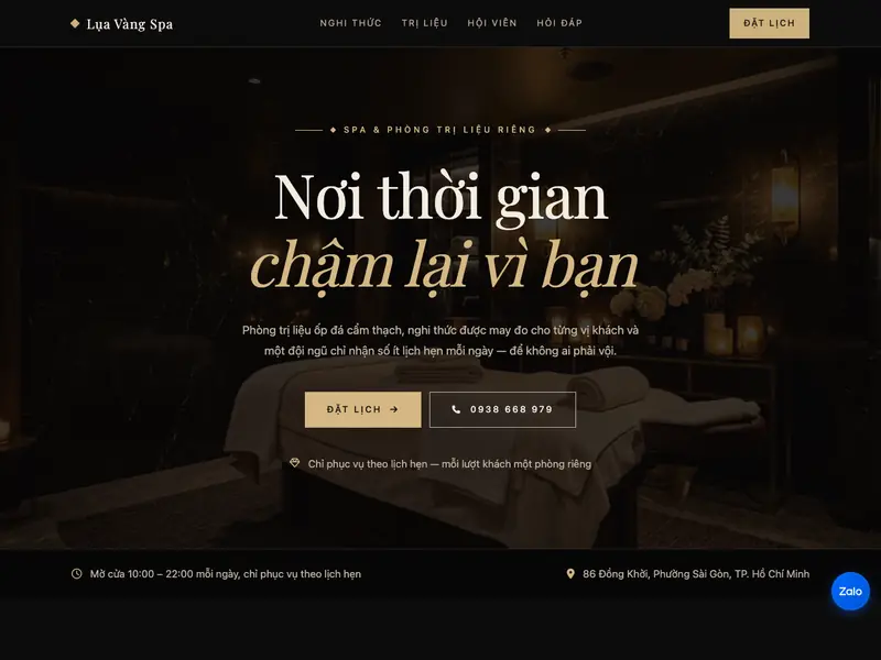 Ảnh chụp mẫu Spa Hoàng gia