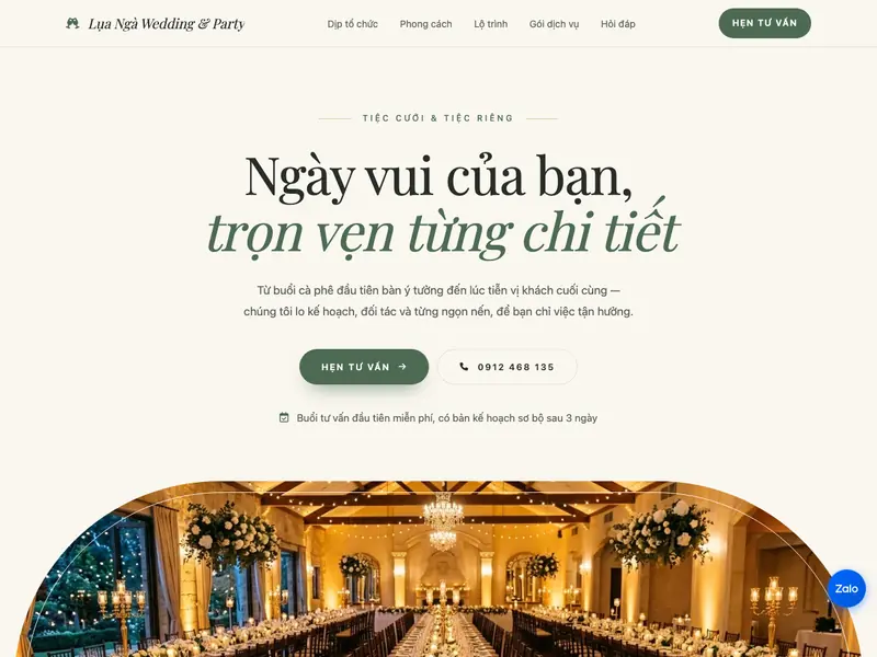 Ảnh chụp mẫu Tiệc cưới & Tiệc riêng